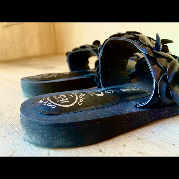 JEFFREY CAMPBELL Rosebud double strap black slide - Picture 9 of 16